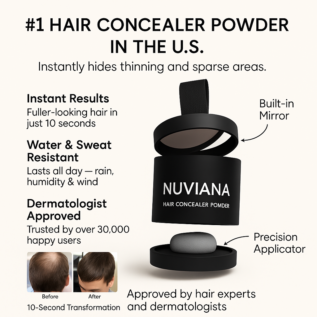 Nuviana Hair Concelear - Make your baldness disappear in 10 seconds