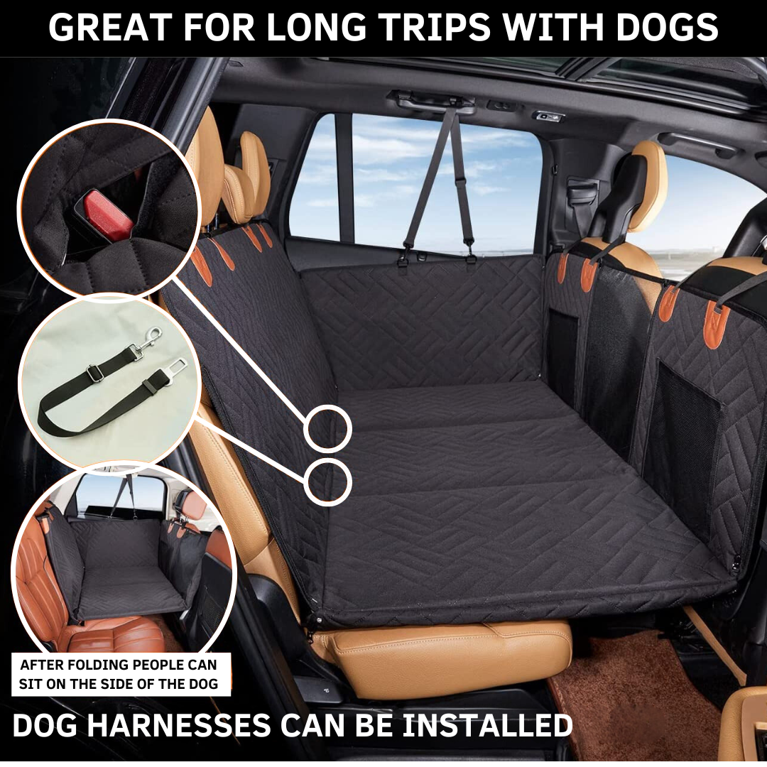 NUVIANA™ Back Seat Extender - Hard-Bottom Dog Car Seat Protector